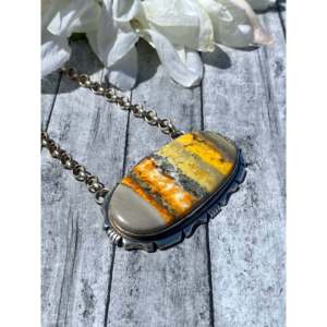 Collier vintage tendance Eddie Secatero en agate, argent sterling, diamant et perle, serti clos, plaqué rhodium, chaînes pour fiançailles - Product Image 3
