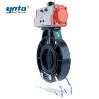 Válvula de Mariposa Eléctrica Industrial de UPVC de 6 Pulgadas para Alta Temperatura, Agua de Mar, Desalinización, Tratamiento de Aguas Residuales, Certificación ISO YNTO