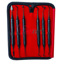 Alat Pengisi Gigi Komposit Rootcare, Spatula Resin, Kit Warna Sesuai Pesanan, Gagang Berongga Dua Sisi, Manual