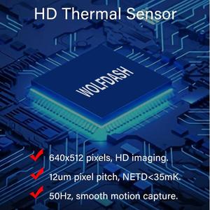 โมดูลกล้องถ่ายภาพความร้อนแบบไม่ใช้ระบบระบายความร้อน <span class=keywords><strong>V21</strong></span> 640x480 12um 50Hz แกนภาพความร้อนอินฟราเรด สำหรับการรวมเข้ากับโดรน FPV - Product Image 6