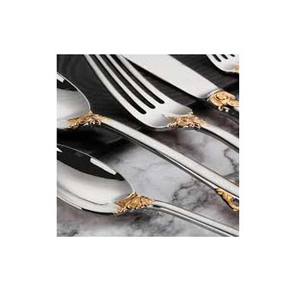 Cubiertos de acero inoxidable de Portugal Cubiertos con mango único de diseñador Juego de cuchara y tenedor pulido de plata de acero inoxidable - Product Image 1