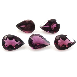 Piedra preciosa cortada de pera granate de rodolita de calidad rara 100% piedra granate de rodolita facetada de color natural para uso de joyería OEM - Product Image 1