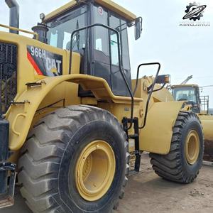 Chargeuse sur pneus Caterpillar 966H d'occasion, 23 tonnes, godet de 4 m³, marque japonaise d'origine, construction, faible nombre d'heures, certifiée CE, d'occasion - Product Image 3
