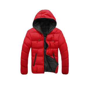 Chaqueta acolchada de burbujas acolchada de peso pesado para exteriores de invierno con diseño de logotipo personalizado de alta calidad para hombres con capucha - Product Image 2