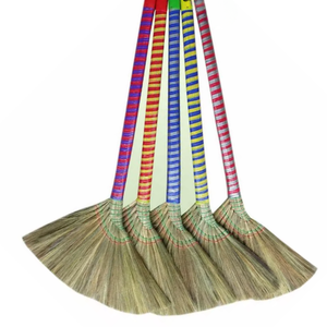 Balai d'herbe naturelle avec long bâton 105cm-Balai fait à la main du Vietnam pour balayer l'intérieur et l'extérieur - Product Image 5