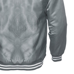 Veste universitaire en satin de soie à la mode personnalisée 2025 très vendue vente en gros pour hommes blouson d'aviateur avec logo de couleur personnalisée pour hommes fabriqué au Pakistan - Product Image 6