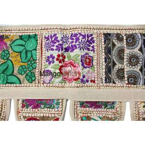 Toran indien fait main, décoration festive, patchwork décoratif, garniture de fenêtre et de porte, suspension murale, rideaux et cantonnières - Product Image 4