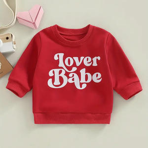 Nueva colección de sudadera para niños pequeños Carta Corazón Manga larga Cuello redondo Tops casuales para salir a la puerta - Product Image 1