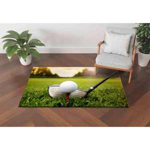 Green Golf <b>Printed</b> Rug: Anti-Slip, <b>Large</b>, <b>Wall</b> Hanging, Gift,Velvet Rug - Product Image 2