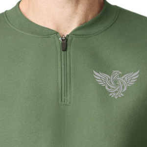Unisex Quarter <b>Zip</b> Sweatshirt Long Sleeve Cotton Blend Fleece Casual Pullover Soft Warm Regular Fit Embroidered Winter <b>Top</b> Solid - Product Image 3