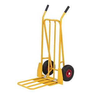 Chariot à bagages léger à deux roues KM104 jaune pour des déplacements faciles - Product Image 1