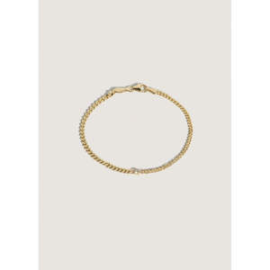 สร้อยข้อมือเพชร Petite Capri Diamond Curb Chain ดีไซน์หรูหราและสง่างาม สร้อยข้อมือและกำไลเพชร - Product Image 3
