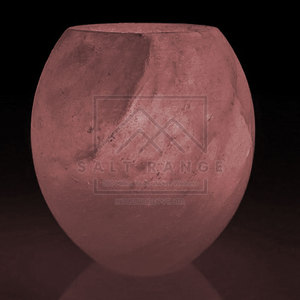 Lampe de sel de pomme de l'Himalaya sculptée 100% pure, pour le bien-être, la relaxation et la décoration intérieure - Toucher réel, personnalisable, haute qualité - Product Image 3