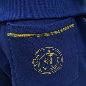 Custom Print Contrast <b>Stitch</b> <b>Hoodie</b> Set Joggers Sets New Design Cotton Sweatsuit Loose Fit Casual Sports Tracksuit - Product Image 6