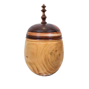 Caja de madera conmemorativa de recuerdo urnas de recuerdo urna funeraria personalizada acabado de nogal cenizas de cuerpo humano adulto de madera - Product Image 1