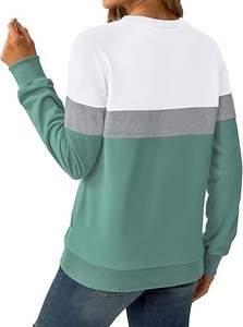 เสื้อสเวตเตอร์คอกลมแขนยาวแบบสวมหัวผ้าฝ้ายสำหรับผู้หญิงคุณภาพสูง - Product Image 2