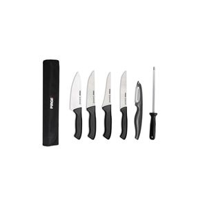 6-Piece Gastronomy <b>Knife</b> <b>Set</b> with Cases Stainless Steel Blades Straight Edge-<b>Sharp</b> <b>Knives</b> - Product Image 2
