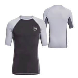 2025 Respetuoso con el medio ambiente Buena calidad Material puro Hombres Rash Guard Secado rápido Manga larga Color sólido Rash Guard para la venta - Product Image 4