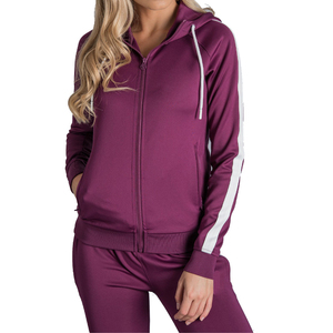 Vêtement de sport deux pièces pour femme en gros, fabricant de survêtements roses, ensembles de survêtements pour femmes, prix de gros, service OEM - Product Image 3