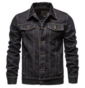 Veste en jean en coton pour homme de haute qualité, veste en jean ajustée sur mesure pour homme, streetwear hip-hop - Product Image 4