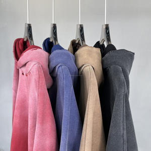 Sudadera con capucha lavada vintage y de peso pesado con logotipo personalizado Sudadera con capucha lavada ácida para hombre de talla grande Sudadera con capucha para hombre - Product Image 4