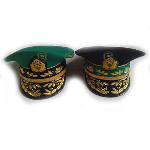 Sombrero de uniforme de desfile de invierno personalizado de alta calidad, el más vendido, insignia dorada, parches, patrón bordado, algodón, deportes, bajo MOQ, gorras, sombrero - Product Image 6