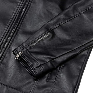 Chaqueta de cuero estilo PU de alta calidad para hombres Slim Fit Moda urbana Tamaño personalizado OEM ODM Proveedor Envío rápido - Product Image 4