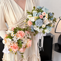 Bouquet de mariée Monet Garden à tenir à la main, arrangement de fleurs artificielles en soie pour mariage, fiançailles, fête, cérémonie de mariage