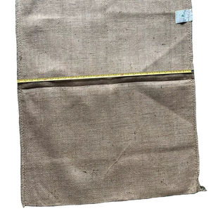 Sacs en jute DW, écologiques, qualité alimentaire, 40x27,5 pouces/750 g, ourlet ourlé, couture Hercules, couture de sécurité, absorbant l'humidité - Product Image 1