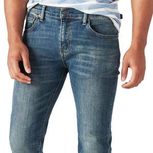 Pantalons jeans pour hommes logo personnalisé 100% coton taille moyenne tissu extensible décontracté droit OEM fournisseur disponible - Product Image 4