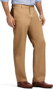 Pantalon de bureau décontracté pour homme, nouvelle conception haut de gamme, couleur marron, respirant, écologique, OEM, 100% coton - Product Image 3