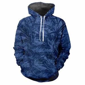 Trendy Men's Casual Long Sleeved Hooded Tops Winter Thick Fabric Plain Dyed Hoodies with Solid <b>Plants</b> Patterns Digital Printing - Product Image 1