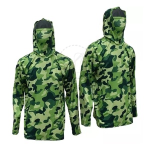 Custom Design Men <b>Fishing</b> Hoodie With Hood <b>Mask</b> Sublimated Long Sleeve Outdoor UV Protection High Quality <b>Fishing</b> Wear Hoodies - Product Image 1