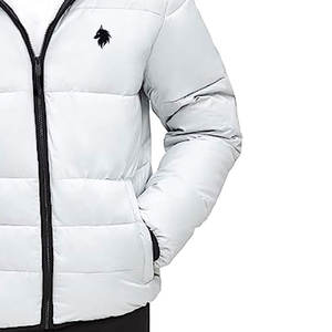 Chaqueta de burbujas de invierno para hombre Prendas de abrigo Último diseño Cuello alto con capucha en diferentes colores Hecho de poliéster Decoración de bolsillo - Product Image 6