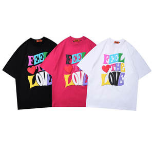 Camiseta con estampado de logotipo personalizado de 100% algodón Unisex, camiseta de espuma de gran tamaño con estampado 3D de hojaldre, camiseta en blanco Unisex con estampado Digital - Product Image 1