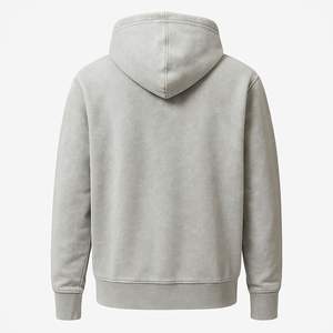 Fabricantes de ropa de aduana Capucha de doble capa Lavado ácido Sudaderas con cremallera desgastadas Hombres - Product Image 3