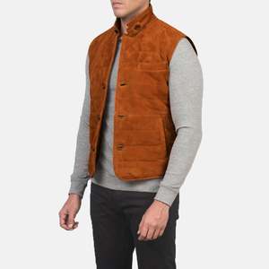 Gilet en daim personnalisé pour homme avec motif 3D, style décontracté automne, imperméable et respirant - Product Image 2