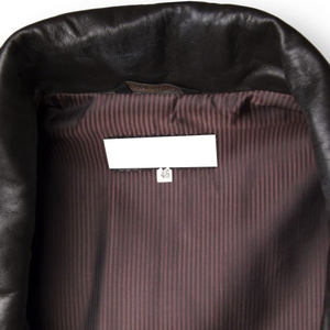 แจ็คเก็ตหนังผู้ชายคุณภาพสูง สไตล์สตรีทแวร์สำหรับฤดูหนาว คอตั้ง ย้อมสีเรียบ กันน้ำ แบบ Letterman สไตล์มหาวิทยาลัย - Product Image 6