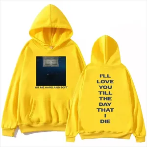 Sweat à capuche Billie 2026 Tour pour femmes Hit Me Hard and Soft Casual Hip Hop Streetwear Elite Pullovers 100% coton Design coloré - Product Image 2