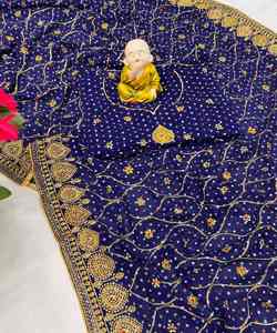 Manténgase cómodo pero elegante en nuestros saris de ropa casual con detalles de volantes a precios bajos sin comprometer la calidad - Product Image 6