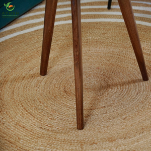 พรมปูพื้นสำหรับการทำสมาธิ ผลิตจากปอกระเจาและผ้าฝ้าย เป็นมิตรกับสิ่งแวดล้อม ซักได้ เหมาะสำหรับห้องนอนและห้องนั่งเล่น - Product Image 2