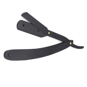 Las mejores maquinillas de afeitar de una sola hoja para hombre, cuchillos de afeitar plegables, maquinillas de afeitar recubiertas de Color negro completo de la mejor calidad - Product Image 5