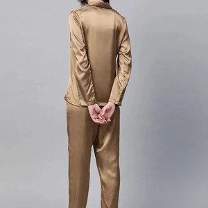 Conjuntos de pijama para mujer de manga larga sólido suelto transpirable suave traje de mujer estilo ropa de casa cómoda - Product Image 3