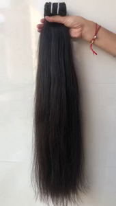 ผมต่อแบบเรมี่ตรง20 "วิกต่อผมชาวอินเดียผมมนุษย์วาดเดี่ยวสีดำ - Product Image 2