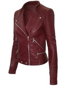 Chaqueta de cuero genuino nueva moda Primavera otoño chaquetas de cordero 2024 chaqueta de motorista de cuero para mujer personalizada invierno clásico slim fit - Product Image 6