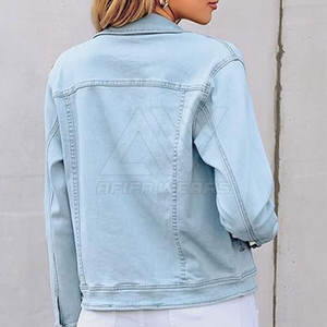 Vestes en jean personnalisées pour femmes Jeans longs et respirants pour l'hiver Vestes en denim à quantité minimale de commande basse - Product Image 5