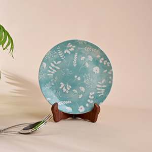 Ensemble de 4 assiettes en porcelaine Darla de 7,8 pouces, style nordique avec motif végétal personnalisable pour les fêtes et les hôtels - Product Image 5