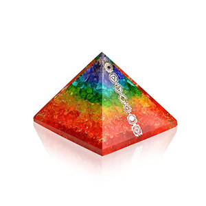 Pyramide d'étoiles Orgone pyramide spirituelle Orgonite faite à la main d'Inde - Product Image 1