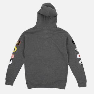 เสื้อฮู้ดดี้ทรงโอเวอร์ไซส์สไตล์วินเทจผ้าฝ้าย 100% สำหรับฤดูหนาว แบบครอป แต่งลายปะติดปัก ลุคทำเก่า ซักฟอก - Product Image 4