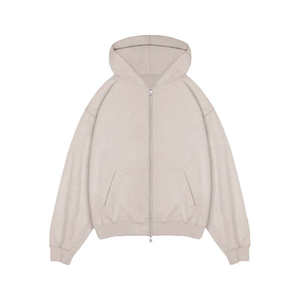 Venta al por mayor logotipo personalizado Sudadera con capucha de los hombres con cremallera de algodón polar a granel en blanco hombres Unisex cremallera sudaderas con capucha de los hombres - Product Image 5